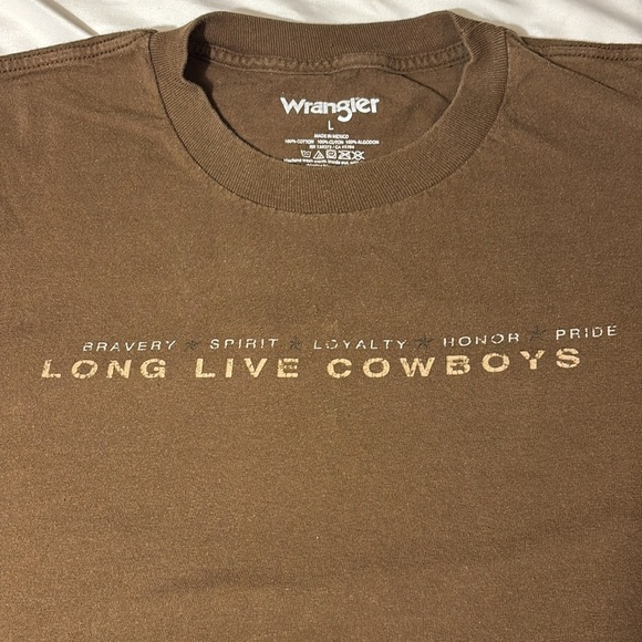 Wrangler Brown Graphic T-Shirt size L - Picture 2 of 9